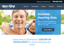 Tablet Screenshot of cleartonehearingaids.com